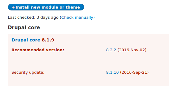 Drupal Core Update